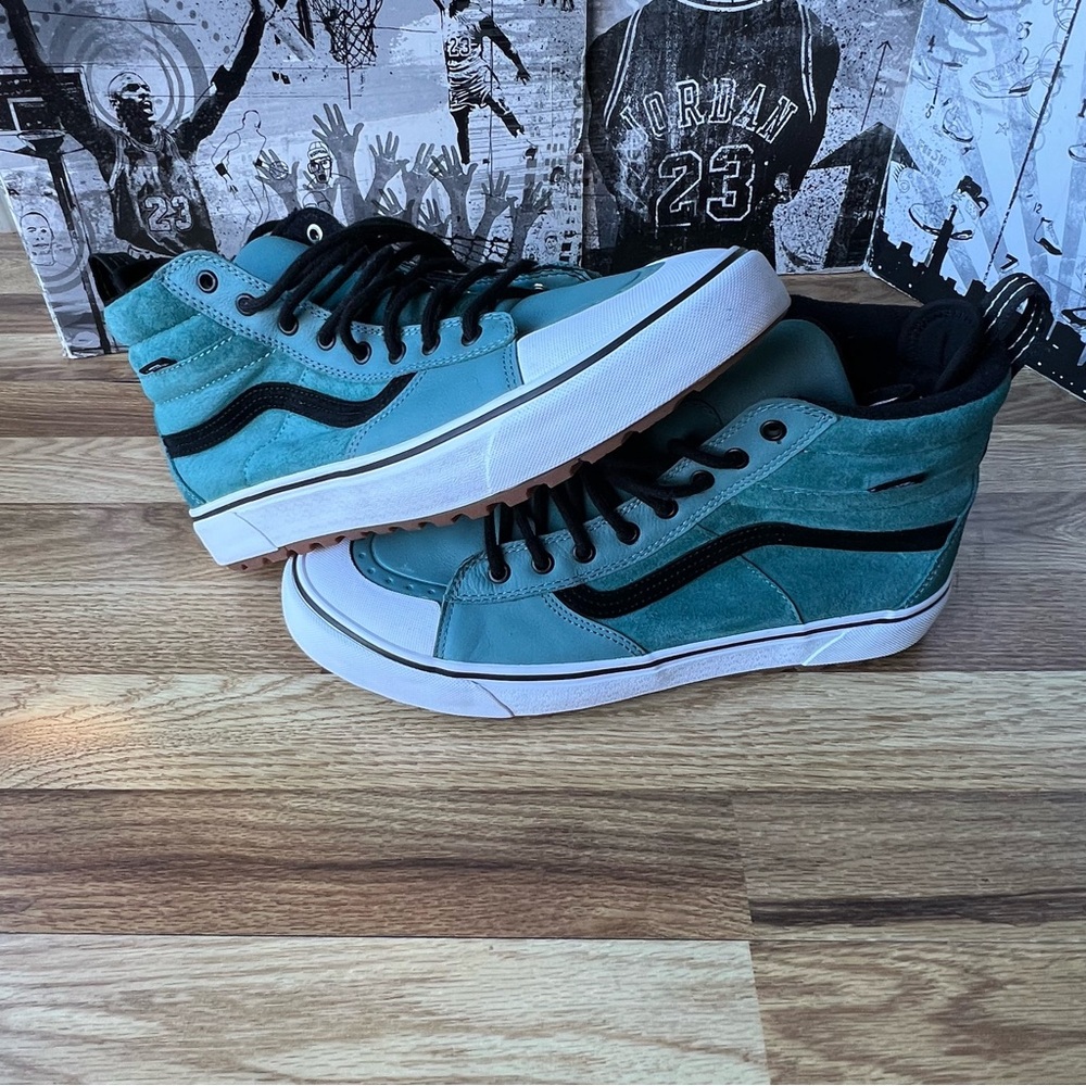 Vans High-Top Sneakers - Teal and Black
